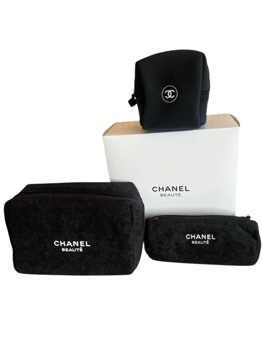 GWP Black Three-Piece Beauté Pouch Set